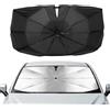 Kacerter Ombrello Parasole Auto 140 × 79 cm, Parasole per Parabrezza Interno Pieghevole con Manico Girevole a 360°, Protezione da Sole e Calore per Auto, SUV, Berlina, Monovolume e Furgone
