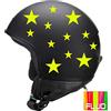 Pimastickerslab Kit 74 Adesivi Stella per Casco Moto Auto Serbatoio Valigia Universale Decal Scegli Colore cod. 1776 (029 Giallo Fluo)