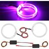 NDNCZDHC Angel Eyes Halo - 1 Paio 9‑36V 5W Car LED Light Guide Angel Eyes Halo Ring Faro Lampada Luce di Marcia Diurna Per Veicoli(VIOLA)