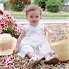 Nene Shop VESTITO BAMBINA NEONATA ESTIVO IN COTONE BIANCO ROMANTIC