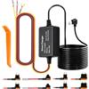 BORDEAG Dashcam Hardwire Kit Dashcam 12V-24V su 5V USB-C, Hardwire Kit Dashcam con protezione a bassa tensione, cavo dashcam da 3,2m per monitoraggio parcheggio 24H
