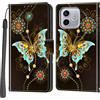 Haninsuze Cover per Honor 600 Lite / 500 Smart 5G, farfalla verde | Pelle PU Portafoglio, Porta Carte, Magnetica, Libro, Antiurto Custodia