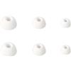 ECMQS Set di gommini per auricolari in silicone, colore bianco | Coperture auricolari arrotondate per ascoltare, trasportare e pulire