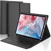 FOGARI Custodia universale per tablet touchpad per tastiera da 9/10/10.1/10.2/10.3/10.5/10.6/11, tastiera BT ricaricabile con layout UK, cover con cinturino elasticizzato per Android, IOS 9-11
