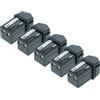 vhbw 5x batteria sostituisce Elca REC-PINC-07J, PINC 07MH, PINC-07MH per telecomando remote control (700mAh, 7,2V, NiMH)