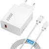 JiCghemg Caricabatterie rapido 100W per Xiaomi Redmi Note 15 Pro+ 5G, Note 17 Pro Max 5G