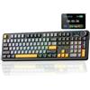 Aula F108 Pro Display Tastiera meccanica Reaper Switch RGB Hot Swap 8000 mAh Makrol Gaming Tastiera nera