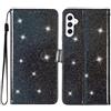 Rnrieyta Miagon Paillettes Custodia per Samsung Galaxy A34 5G,Glitter Flip PU Custodia Portafoglio con Chiusura Magnetica Supporto e Slot per Schede Case Cover,Nero