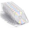 JOSTIVE 16 custodie per CD trasparenti, standard Jewel-Case, vuote, in plastica, antipolvere e antigraffio, per l'archiviazione e la conservazione sicura dei CD vergini