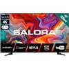 SALORA QLED Series | QLED 43'' TV 4K UHD((3840x2160) colori vividi HDR10/HLG | Android TV con Wi-Fi e Chromecast, Bluetooth, controllo vocale, EPG | 3 HDMI, USB, Dolby Audio | Nero | Classe G