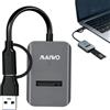 Ouitble Case SSD M.2 NVMe PCIe USB C 3.2 Gen 2 10Gbps per PC Phone | Custodia Esterna SSD M.2 NVMe Lettore per SSD 2230 2242 2260 2280 22110 con Cavo USB A & C, Compatibile con Wins/macOS/Linux