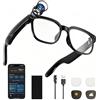 Pak2iaa Occhiali intelligenti AI con fotocamera 8MP foto e registrazione video per | Smart AI Occhiali con Traduzione in Tempo Reale & Riunione Transcriber, Open-Ear Bluetooth Audio per All'aperto, Pendolarismo