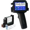 Phezer Mini stampante a getto d'inchiostro portatile PC12-H da 12,7 mm per superficie piana e curva, con touch screen, cartuccia d'inchiostro PS100 ad asciugatura rapida, per etichetta/data/codice a