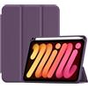 ProCase Custodia per iPad 8,3 mini 7 A17 Pro 2024 /mini 6 2021 -Viola | Ultra Sottile Leggero in Triplice Auto Sveglia/Sonno con Retro Semi trasparente Rigido