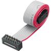 QUARKZMAN Cavo a Nastro Piatto Flessibile Passo 2,54mm L30cm W12.5mm 10pin | FC femmina - FD maschio, Grigio, Cavo a nastro piatto flessibile Connettore IDC, per Computer, display Led, Dvd, Stampante