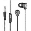 Hasaller Auricolari in-ear con filo per lo sport, con isolamento acustico, cuffie in-ear con cavo, auricolari con microfono HD, cuffie in-ear cablate (nero)