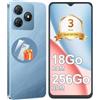 NexiPosket Smartphone Android 4G 18GB+256GB/2TB, Dual SIM, 6,56 90Hz, Blu | 5000mAh, Fotocamera 13MP+8MP, Face ID, OTG/GPS, Smartphone Economico, Garanzia 3 Anni