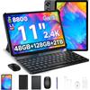 Easerush P11 Pro 2.4K Tablet 11 pollici,90Hz,Tablet android,48GB+128GB-Nero | CPU T7250,Gemini AI,8800mAh,Carica rapida 18W,WiFi2.4G/5G,13MP, Widewine L1,Supp. tastiera BT5.0,FM, GPS, jack 3,5 mm,TF 2TB