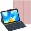 YHFZR Custodia con tastiera per Samsung Galaxy Tab Active 5/Tab Active 3 da 8 pollici SM-X300/X306B/T570/T575, QWERTZ tedesco, ultrasottile, con illuminazione a 7 colori, tastiera wireless con