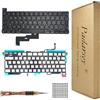 Pardarsey Tastiera di ricambio retroilluminata con layout UK compatibile con MacBook Pro 13 A2338 2020 2022 Tastiera US Layout con viti per tastiera e cacciavite