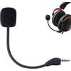 YFYWINSH Microfono ad asta flessibile da 155 mm compatibile con cuffie HyperX Cloud III cablate e wireless, con jack da 3,5 mm e indicatore LED mute per chat vocali chiare durante il gioco.