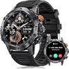 TotsyFun Smartwatch Uomo con Batteria 1000mAh, 120+ Modalità Sportive, Nero