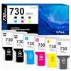 Goadper 730 cartucce d'inchiostro per HP 730 P2V68A P2V69A P2V72A P2V73AP2V70A P2V71A compatibili con HP DesignJet T1700 T2600 T1600 (300ML-MBK,PBK,C,M, Y,GY)