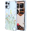 YUXING Trasparente Cover per Nothing CMF Phone 2 Pro - Custodia Protettiva Sottile in TPU Morbido Antiurto con Carino Motivo Disegno Cool (Flower Bush)