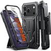 FNTCASE Custodia per iPhone 18 Pro Max/iPhone 17 Pro Max con cavalletto | Pellicola protettiva per schermo, 6,1 m, protezione contro le cadute, antiscivolo, robusta e resistente agli urti in TPU