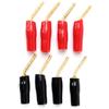 KUOQIY 8 Pezzi 2mm Spina a Banana Pin Tipo a Vite, Spine a Banana Audio Speaker Cavo Connettore Placcato Oro, Pin Obliqui