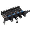 ciciglow Hub Ventola PC, 72W 4PIN Controller velocità Ventola Chassis Hub Ventola a 8 Canali PC per di Raffreddamento Ad Acqua per Computer PC, con Regolazione della Manopola