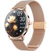 WalkerFit Smartwatch da donna rotondo 2026, display AMOLED da 1,32, con ricarica wireless/chiamate Bluetooth, orologio da donna con oltre 100 modalità sportive, cardiofrequenzimetro, monitoraggio del sonno