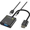 Techly 306301 Cavo Convertitore Adattatore da HDMI™ a VGA con Micro USB e Audio Nero