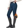 WILLIT Pantaloni da equitazione da donna, invernali, foderati, in pile, con inserti completi, per equitazione, equitazione, pantaloni termici con tasche, passanti per cintura