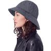 Creekstone Cappello Invernale Foderato in Pile, Impermeabile per la Pioggia | Cappello da pioggia impermeabile da donna, cappello invernale caldo a 3 strati con paraorecchie, tesa larga, cappello da sole
