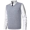 MeiLayM Gilet da Uomo Inverno V-Collo Senza Maniche Gilet con Scollo V Panciotto Maglione Cardigan Canotte Pullunder Smanicato Pullover Misto Scollo Commerciale Maglieria Panciotto