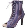 Generico Scarpe da Ballo Donna Tacchi Heels Dance Donna Sexy Latino Americano | Scarpe Donna Eleganti Carpe con Tacco Eleganti Heels Dance Shoes Decollete Tacco Alto Punta Aperta con Lacci