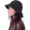 Creekstone Cappello Invernale Foderato in Pile, Impermeabile per la Pioggia | Cappello da pioggia impermeabile da donna, cappello invernale caldo a 3 strati con paraorecchie, tesa larga, cappello da sole
