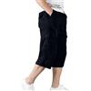 Generisch Pantaloni cargo estivi da uomo, tinta unita, taglie forti, pantaloni cargo alla moda in tessuto con tasche stampate
