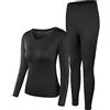 PISIQI Set di Biancheria Intima Termica da Donna, in Pile Funzionale, Biancheria Intima da Sci, Biancheria Intima Invernale Termica, Morbida, Calda, Flessibile, da Donna, per la casa, Gli Sport