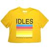 Rock Off officially licensed products Idles Colour Stripes Band Logo Crop Top