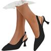 MODSGUE Donne Slingback Pumps Chiuso Punta Punta Dita Vestito Pumps Scarpe Tacco A Blocco Casual Grosso Tacco Confortevole Basic Tacchi Scarpe da Ufficio