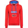 Geographical Norway GADRIEN RED-Blue DB Men 054 (WW6120H/GN/Red) - Giacca con cappuccio da uomo, colore rosso, taglia M