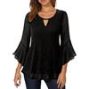 Generico Camicia Donna Elegante Con Paillettes Magliette Cerimonia Top Brillantini Eleganti Blusa Scollo a V Taglie Forti Maglietta Curvy Natale Maglia Strass Capodanno Da Sera T Shirt Glitter Club Feste