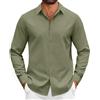 COOFANDY Camicia da uomo in lino a maniche corte, vestibilità regolare, casual, estiva, spiaggia, vacanza, con tasca