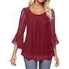 Generico Camicia Donna Elegante Con Paillettes Magliette Cerimonia Top Brillantini Eleganti Blusa Scollo a V Taglie Forti Maglietta Curvy Natale Maglia Strass Capodanno Da Sera T Shirt Glitter Club Feste
