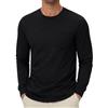 iClosam Maglia Termica Uomo Manica Lunga Pesante Girocollo con Taschino | Maglietta invernale uomo, pile 280 g/m², tessuto spesso, tinta unita, vestibilità regolare, Pullover Inverno uso quotidiano