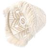SAFIGLE Paralume Macramè Boho in Cotone Bianco, Intrecciato | Decorazione Handmade per Interni, Stile Retrò Essenziale, Adatto a Sospensione o Piantana