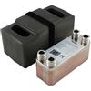 alex-depot Scambiatore di calore a piastre in acciaio inox + isolamento B3-12-30 con attacco da 4 x 3/4, riscaldamento solare da 65 kw (PWT+Iso)