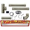 MBM Kit Inox tubi canna fumaria stufa pellet dn 80 tubo acciaio 316 no nero 600 Ce Made in Italy Uni 1856-2
